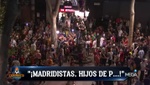 Cánticos contra el Madrid en Canaletas