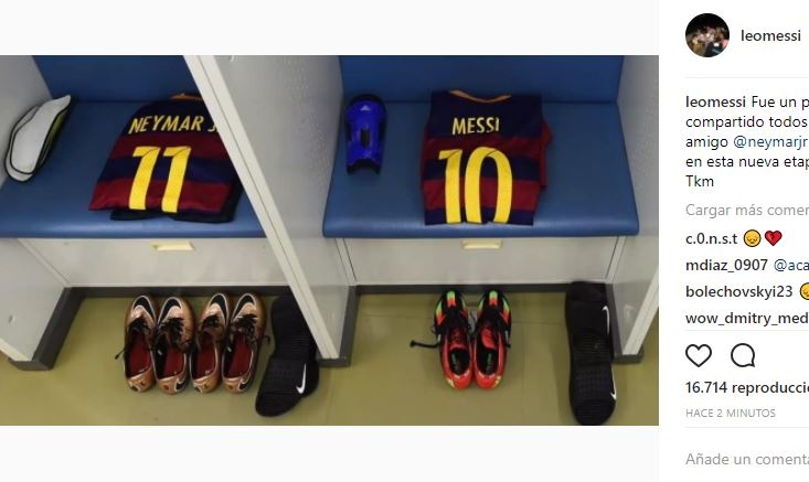 Messi se despide de Neymar: 'Fue un placer compartir estos años'