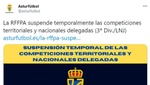 Asturias suspende la actividad de sus equipos en Tercera y Liga Nacional Juvenil