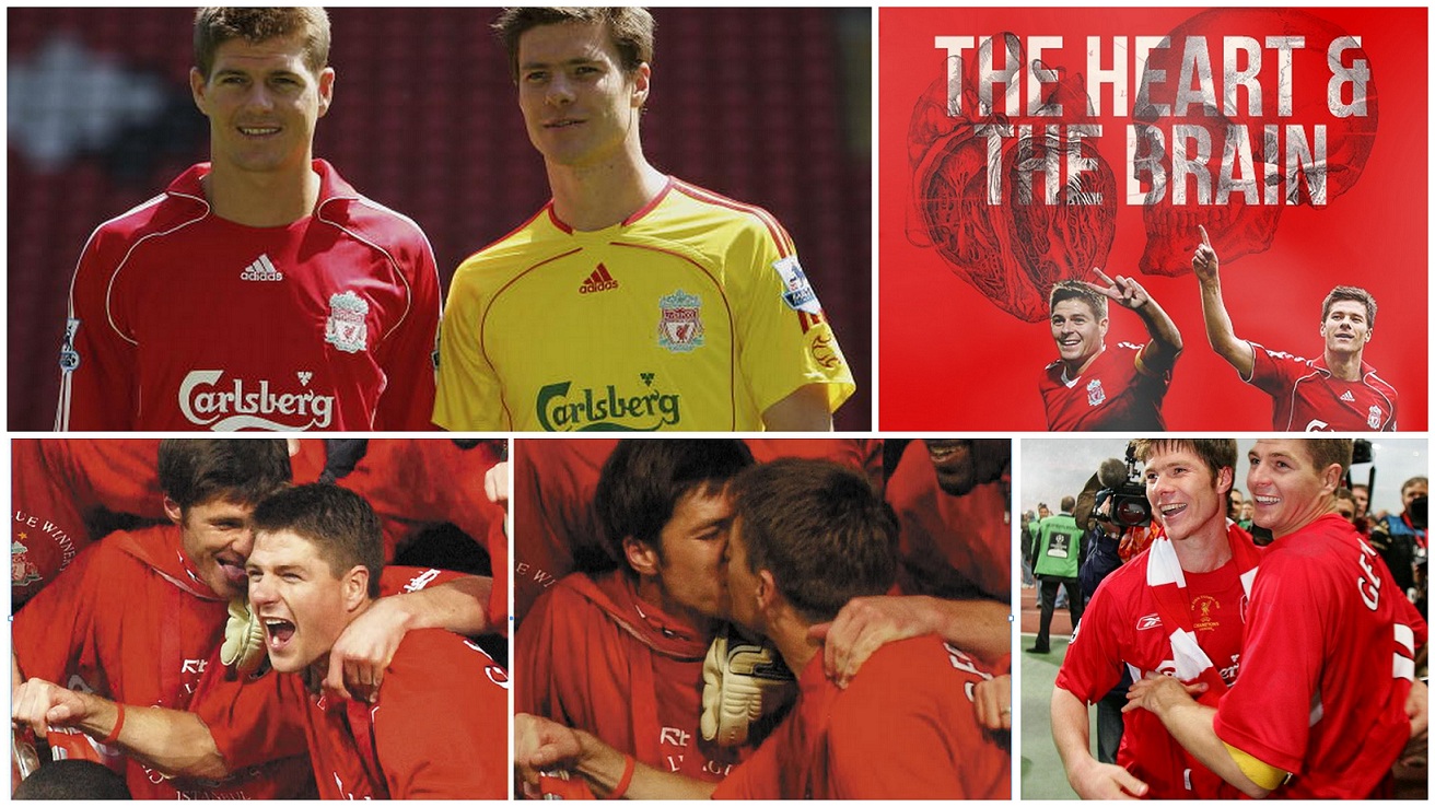 Steven Gerrard and Xabi Alonso