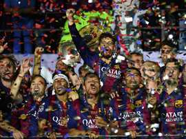 El Barça ganó su segundo triplete en 2015. AFP