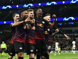 El Leipzig eliminó al Tottenham. AFP