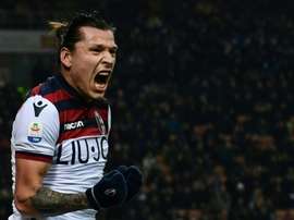 Santander, el gol paraguayo del Bologna. AFP