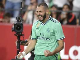 El Real Madrid acabó con una racha malísima en el Sánchez-Pizjuán. AFP