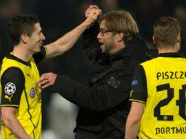 Lewandowski habló de su buena relación con Klopp en Dortmund. AFP