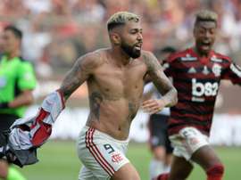Gabriel Barbosa e Bruno Henrique estão entre os artilheiros do Flamengo no século. AFP