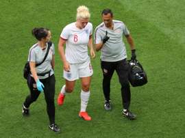 Millie Bright y Steph Houghton son duda. AFP