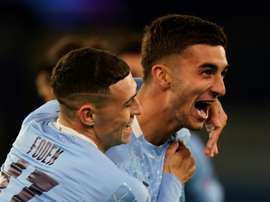 Ferran Torres se estrenó en Champions con el City. AFP
