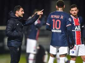Le PSG continue sa préparation avant le match contre Montpellier. AFP