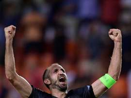 Chiellini sufre problemas musculares. AFP