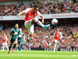 Aubameyang helped Arsenal claim their second win of the season. AFP