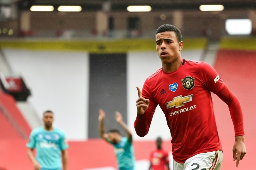 Mason Greenwood blessé et forfait avec les Espoirs. afp