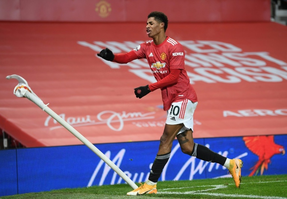 Marcus Rashford et Harry Maguire s'insultent sur le terrain. afp