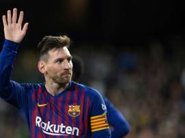 Lionel Messi has moved three goals clear of nearest rival Kylian Mbappe. EFE