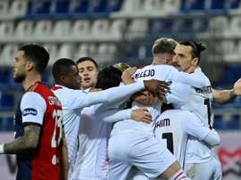 Il Milan vince alla Sardegna Arena. AFP