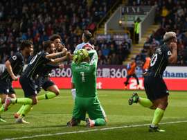 Agüero's 20th goal of the season was enough to see of a stubborn Burnley side.