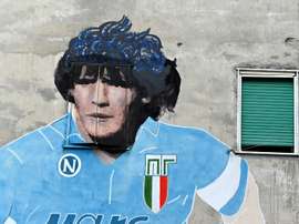 El homenaje a su 'D10S': el Nápoles pide ser Argentina por un día. AFP
