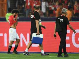 Salah no pudo prolongar su estado de gracia en la Copa África de su país. AFP