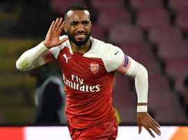 Lacazette killed off the tie with a nice free-kick. AFP
