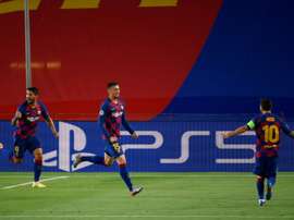 El Barcelona ganó gracias a su enorme pegada. AFP