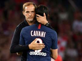 Tuchel admitió que se puede quedar sin Cavani. AFP