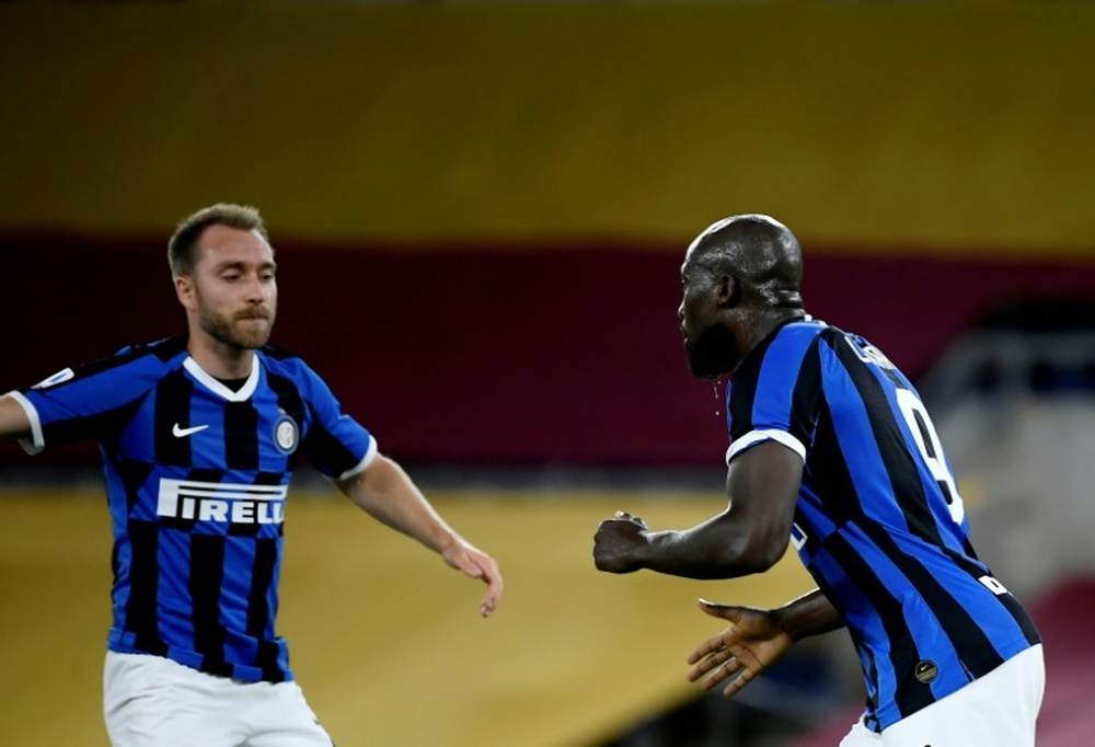 Los grandes elogios de Eriksen a Lukaku. AFP