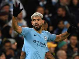 Sergio Aguero scored twice as City thrashed Schalke. AFP
