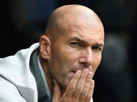 Zinedine Zidane lleva 160 partidos oficiales al frente del banquillo del Real Madrid. AFP