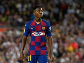 Ansu Fati se perdería el 'Clásico' si va al Mundial Sub 17. AFP