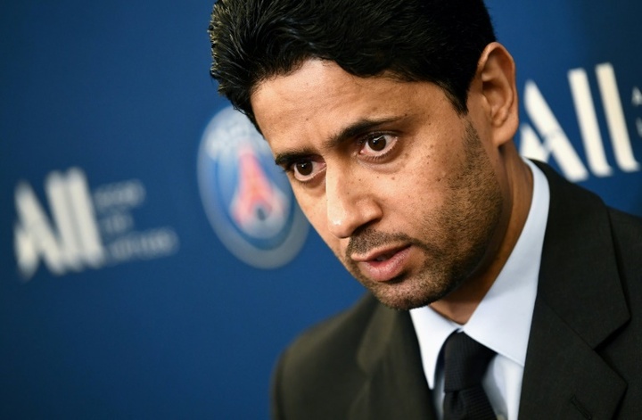 Le Président du club parisien est fier de son entraîneur. AFP