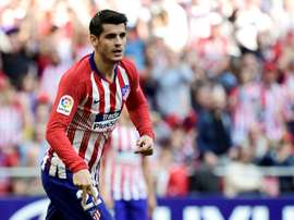 Leiva, feliz con Morata. AFP