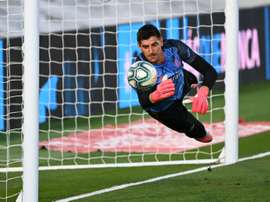 Courtois avisa: el Madrid irá a por todas en la próxima Champions. AFP