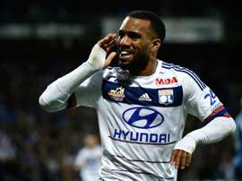Les buts d'Alexandre Lacazette contre Saint-Etienne. AFP