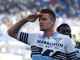 Milinkovic-Savic e Immobile, recuperados para el Sevilla. AFP