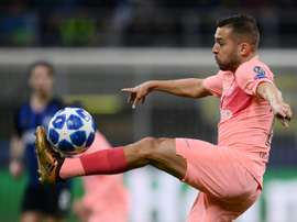 Jordi Alba extendería su contrato hasta 2024. AFP