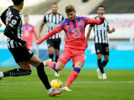 Werner ha marcado cuatro goles en once partidos de Premier League. AFP