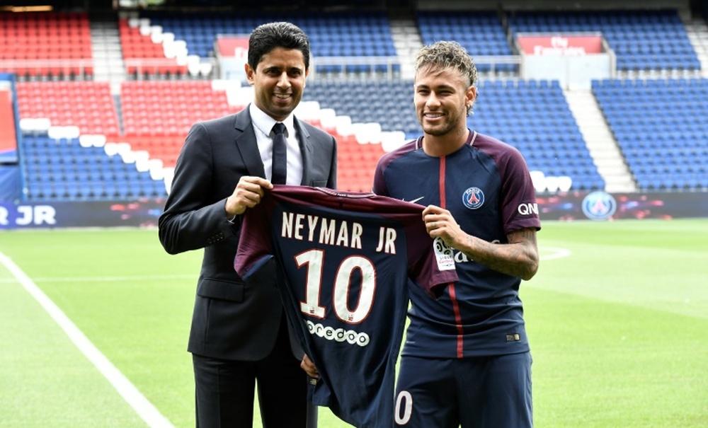 Al-Khelaifi teve um recado para Neymar e Mbappé. AFP