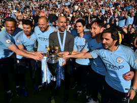 A este ritmo, Guardiola será el más laureado de siempre en ocho años. AFP