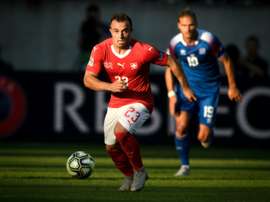 Shaqiri se perderá los choques ante Georgia y Dinamarca. AFP
