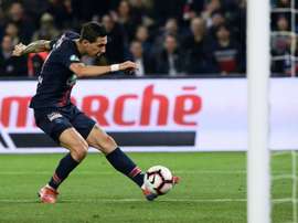 Di María, autor de dos goles. AFP