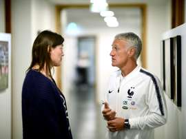 Deschamps, orgulloso de 'Les Bleues'. AFP