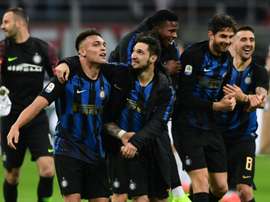 L'Inter remporte le derby et retrouve le podium. AFP