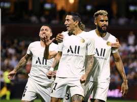 Di María y Choupo-Moting hicieron los goles parisinos en Metz. AFP