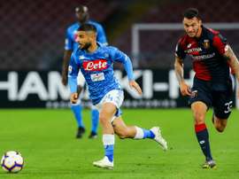 En el Nápoles esperan convencer a Insigne con un nuevo contrato. AFP