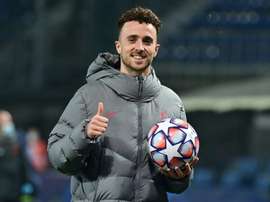 Diogo Jota, una enorme alegría para Klopp. AFP