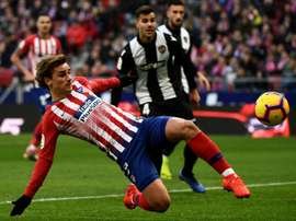 Griezmann fue el autor del único tanto de penalti. AFP