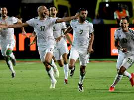 Mahrez's stunning free-kick sent Algeria through to the final. AFP