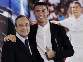 Cristiano y Florentino Pérez volvieron a verse en Turín. EFE