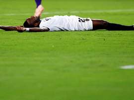 Batshuayi, hundido en el Valencia. EFE