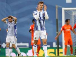 Diego llorente no se entrenó con el resto de sus compañeros. EFE